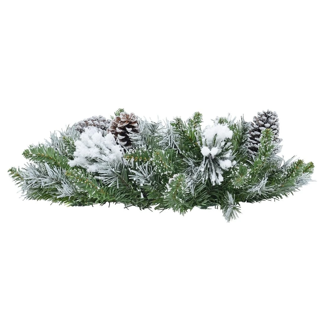 50cm Artificial Snow Flocked Xmas Wreath With Pine Cones 5 50cm Artificial Snow Flocked Xmas Wreath With Pine Cones - Image 3