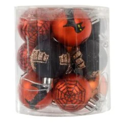 12pk Mini Halloween Decorative Baubles 4cm -Halloween Costumes Store XS6473 2 opt