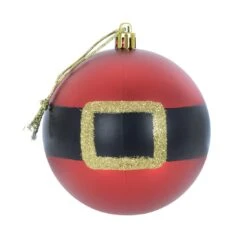 5pk Large Novelty Santa Belt Christmas Tree Baubles 10cm -Halloween Costumes Store XS6480 1600 2 61752.1569323945.1100.1100