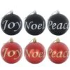 6pk Joy Peace Noel Christmas Tree Baubles Black Or Red 8cm -Halloween Costumes Store XS6481 Master 1600 1 92911.1569324183.1100.1100