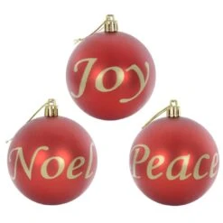 6pk Joy Peace Noel Christmas Tree Baubles Black Or Red 8cm -Halloween Costumes Store XS6482 1600 1 27479.1569324170.1100.1100