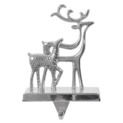 Silver Christmas Stocking Hanger Mantel Shelf Decoration -Halloween Costumes Store XS6484 1600 1 51641.1574758208.1100.1100