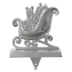 Silver Christmas Stocking Hanger Mantel Shelf Decoration -Halloween Costumes Store XS6489 1600 1 69720.1567522957.1100.1100