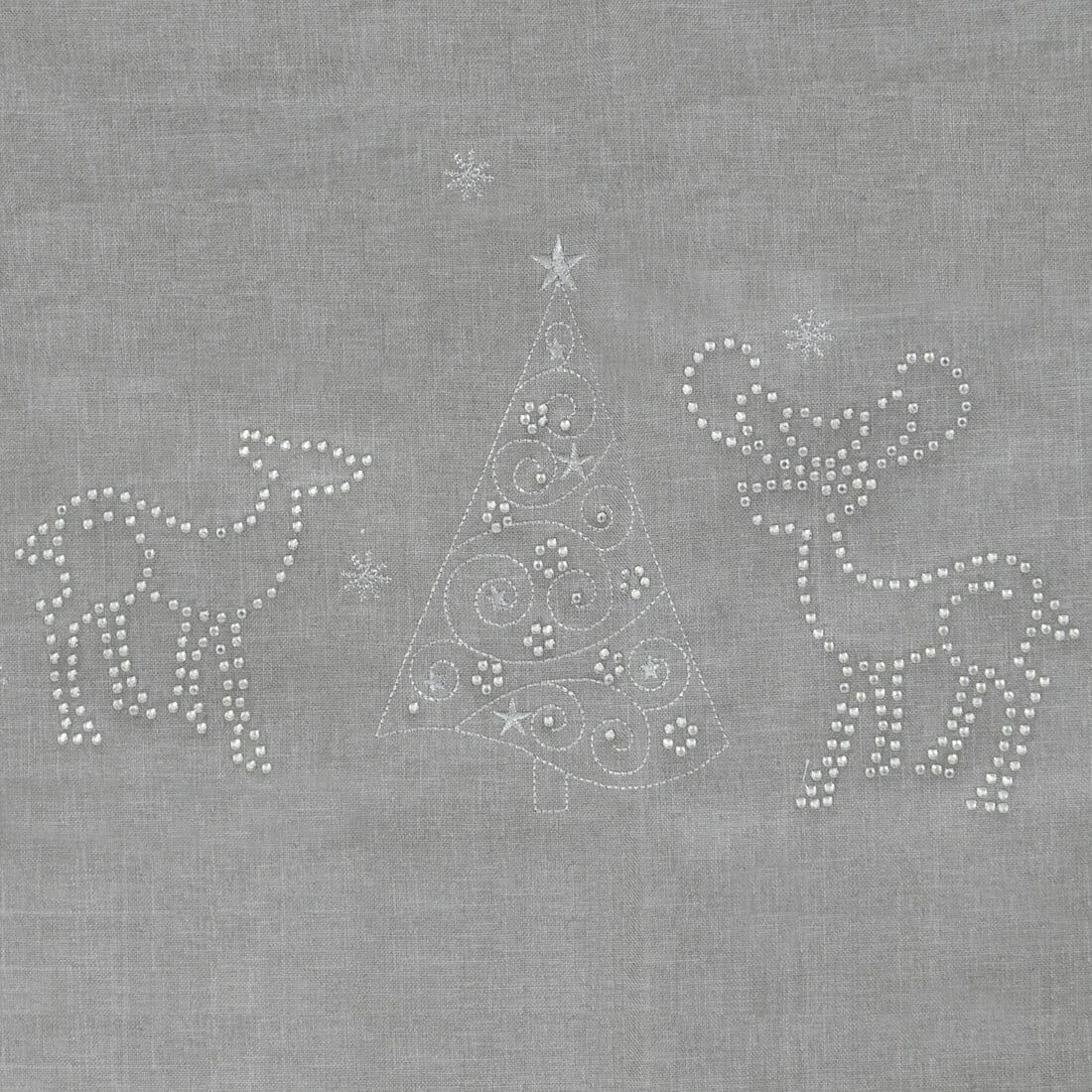 Christmas Reindeer Tablecloths Napkins Diamante Grey Red 11 Christmas Reindeer Tablecloths Napkins Diamante Grey Red - Image 9