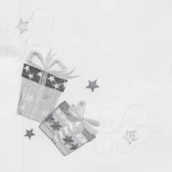 Christmas Presents Tablecloths Napkins White Fabric Embroidery 11 Christmas Presents Tablecloths Napkins White Fabric Embroidery -Halloween Costumes Store XS6584 detail 60159.1571050814.1100.1100