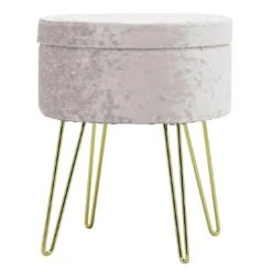 Hodge & Hodge Aria Plush Velvet Storage Stool With Gold Legs -Halloween Costumes Store XS6630 1600 1 opt 28937.1597142984.1100.1100