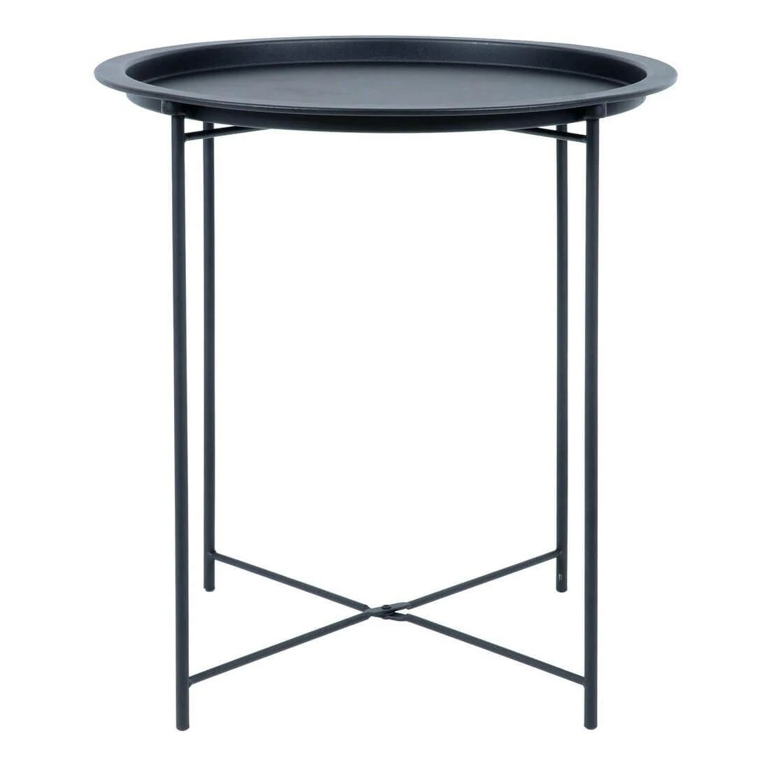 Hodge And Hodge Round Side Table Folding Metal Tray Top 5 Hodge And Hodge Round Side Table Folding Metal Tray Top - Image 3