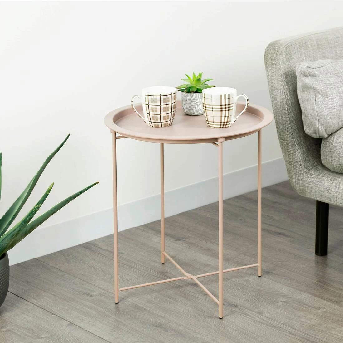 Hodge And Hodge Round Side Table Folding Metal Tray Top 10 Hodge And Hodge Round Side Table Folding Metal Tray Top - Image 8