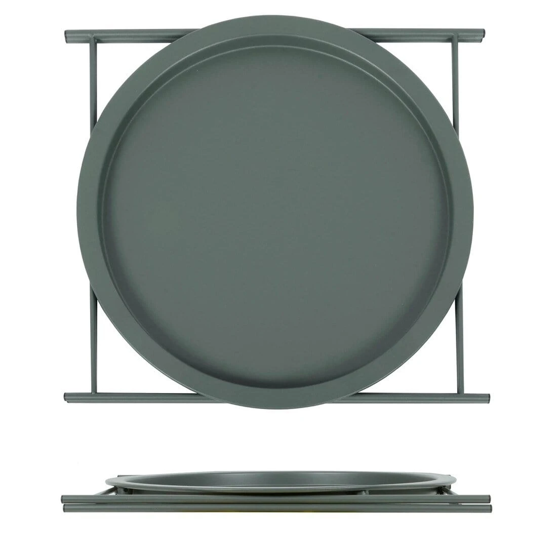 Hodge And Hodge Round Side Table Folding Metal Tray Top 7 Hodge And Hodge Round Side Table Folding Metal Tray Top - Image 5