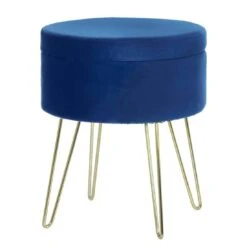 Hodge & Hodge Aria Plush Velvet Storage Stool With Gold Legs -Halloween Costumes Store XS6651 1600 1 opt. 06657.1603899194.1100.1100