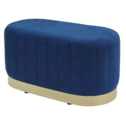 Hodge And Hodge Aurora Velvet Oval Ottoman Seat Gold Base -Halloween Costumes Store XS6657 1600 1 opt 57383.1594982162.1100.1100
