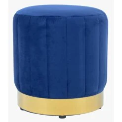 Hodge And Hodge Luna Plush Velvet Stool Ottoman Gold Base -Halloween Costumes Store XS6663 1600 1 opt 23035.1594904956.1100.1100