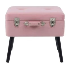 Suitcase Storage Stool Velvet Seat Black Legs Silver Clasps 13 Suitcase Storage Stool Velvet Seat Black Legs Silver Clasps -Halloween Costumes Store XS6693 1600 1 opt 10690.1599219074.1100.1100