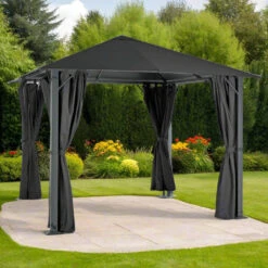 Azuma Gazebo Garden Pavillion Party Tent Curtains Marquee 3m