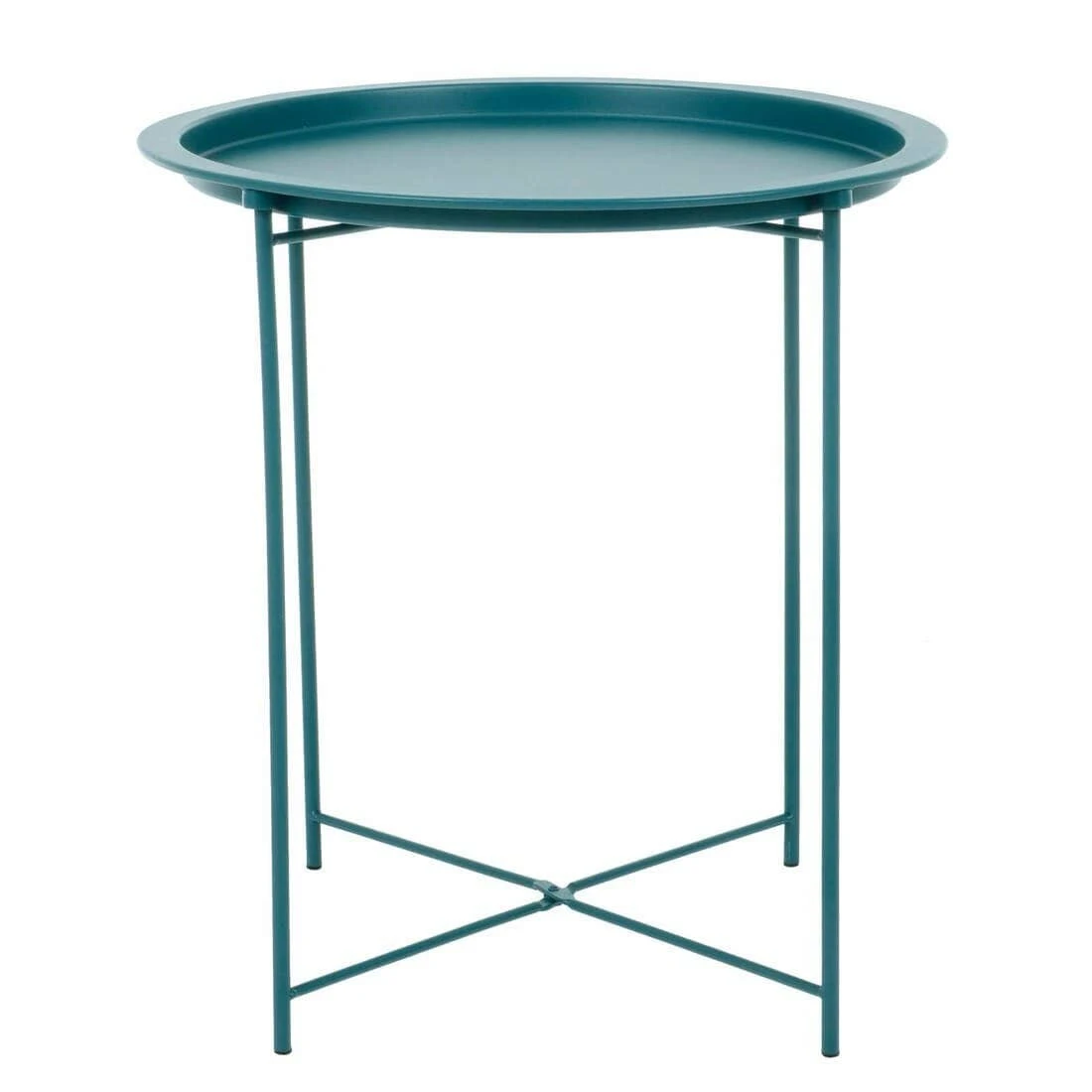 Hodge And Hodge Round Side Table Folding Metal Tray Top 11 Hodge And Hodge Round Side Table Folding Metal Tray Top - Image 9