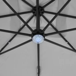 Azuma 3m Square Parasol Solar LED Lights Offset Garden Canopy -Halloween Costumes Store XS6954 1600 6