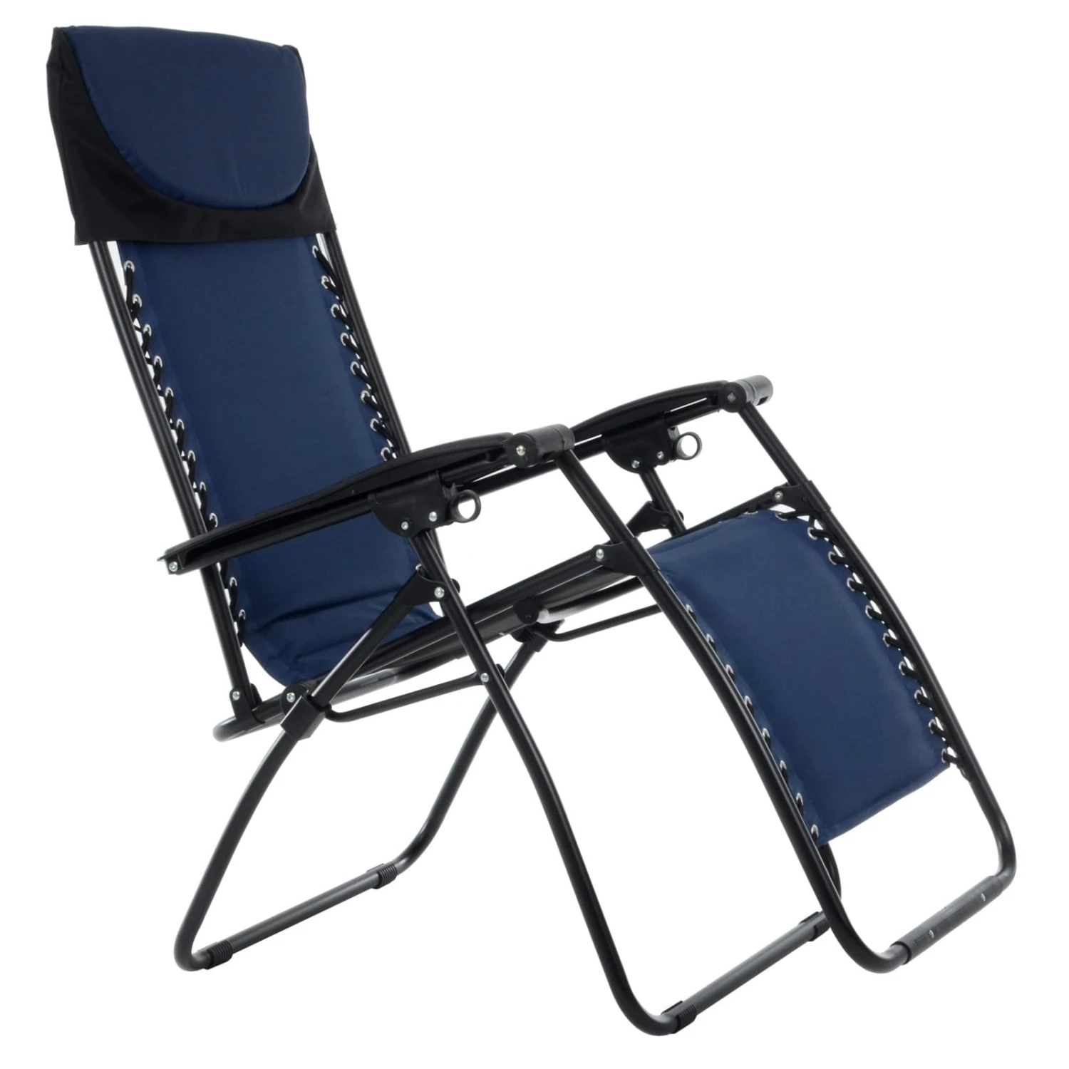 Padded Garden Recliner Relaxer 2 Tone Blue Zero Gravity Chair Garden Seat 4 Padded Garden Recliner Relaxer 2 Tone Blue Zero Gravity Chair Garden Seat - Image 2