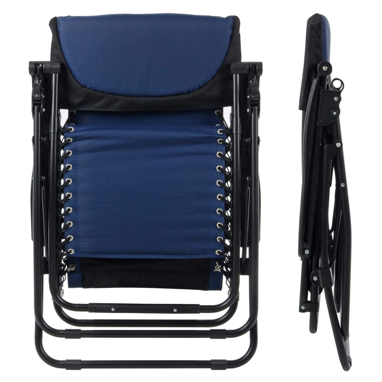 Padded Garden Recliner Relaxer 2 Tone Blue Zero Gravity Chair Garden Seat 11 Padded Garden Recliner Relaxer 2 Tone Blue Zero Gravity Chair Garden Seat - Image 9