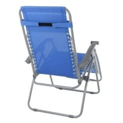 Garden Recliner Chair French Blue Zero Gravity Relaxer Textilene -Halloween Costumes Store XS6961 1600 4
