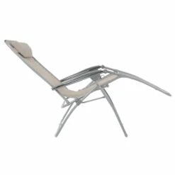 Garden Recliner Chair Taupe Zero Gravity Relaxer Recliner Chair -Halloween Costumes Store XS6962 1600 3