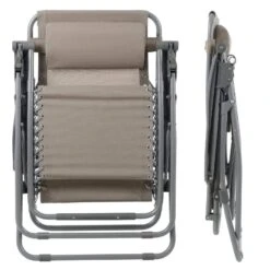 Garden Recliner Chair Taupe Zero Gravity Relaxer Recliner Chair -Halloween Costumes Store XS6962 1600 9