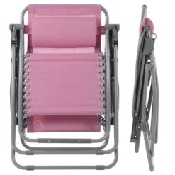 Garden Recliner Chair Wild Rose Pink Zero Gravity Relaxer Texteline -Halloween Costumes Store XS6964 1600 9