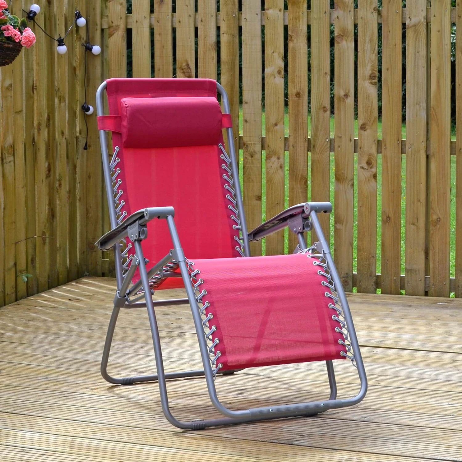 Garden Recliner Chair Persian Red Zero Gravity Relaxer Texteline 3 Garden Recliner Chair Persian Red Zero Gravity Relaxer Texteline