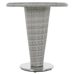 Cone Bistro Set Grey Rattan Garden Table Chairs -Halloween Costumes Store XS7014 1600 4