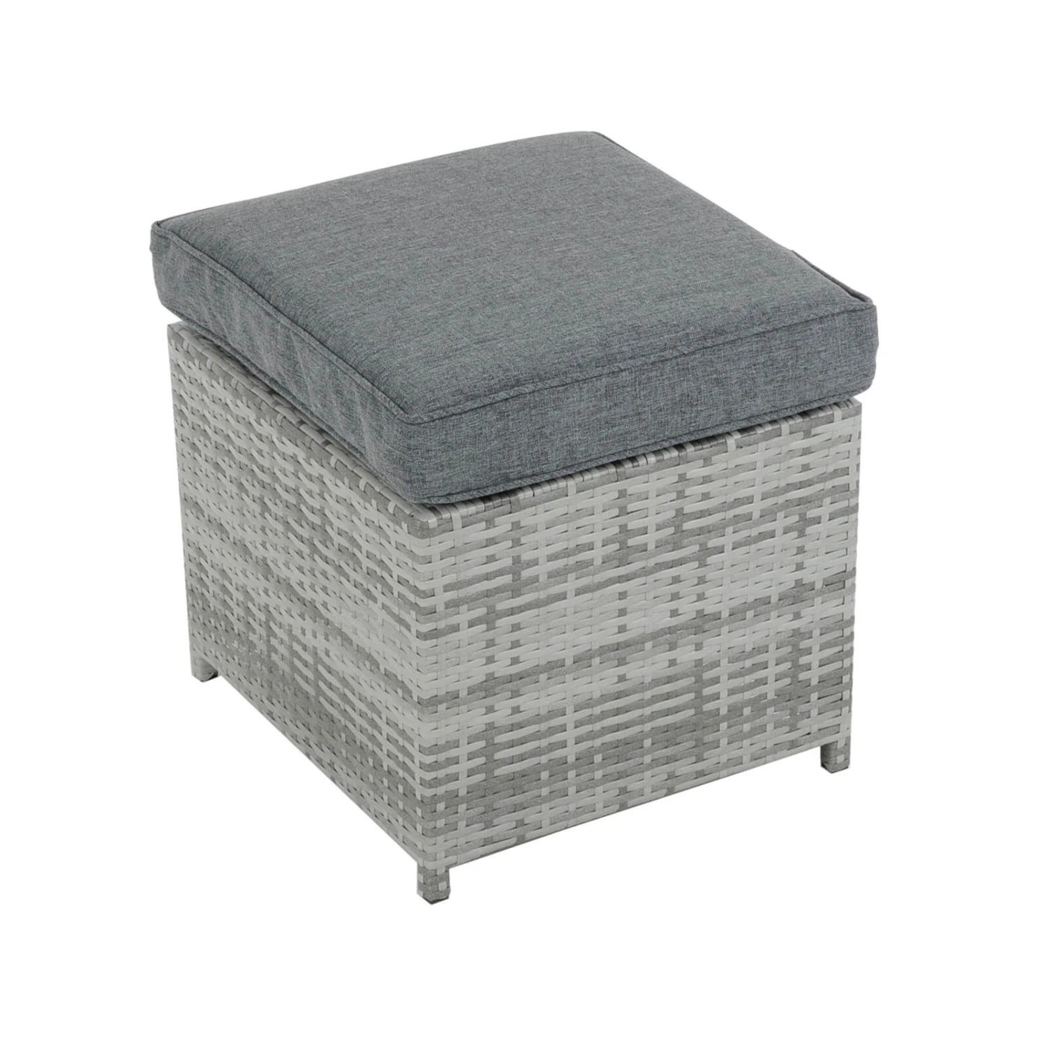 Azuma Grey Rattan Garden Cube Set Table Chairs Stools Monza 8 Azuma Grey Rattan Garden Cube Set Table Chairs Stools Monza - Image 6