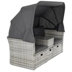 Azuma Arezzo Garden Sofa Set Canopy Grey Rattan Stools Table 14 Azuma Arezzo Garden Sofa Set Canopy Grey Rattan Stools Table -Halloween Costumes Store XS7073 1600 7