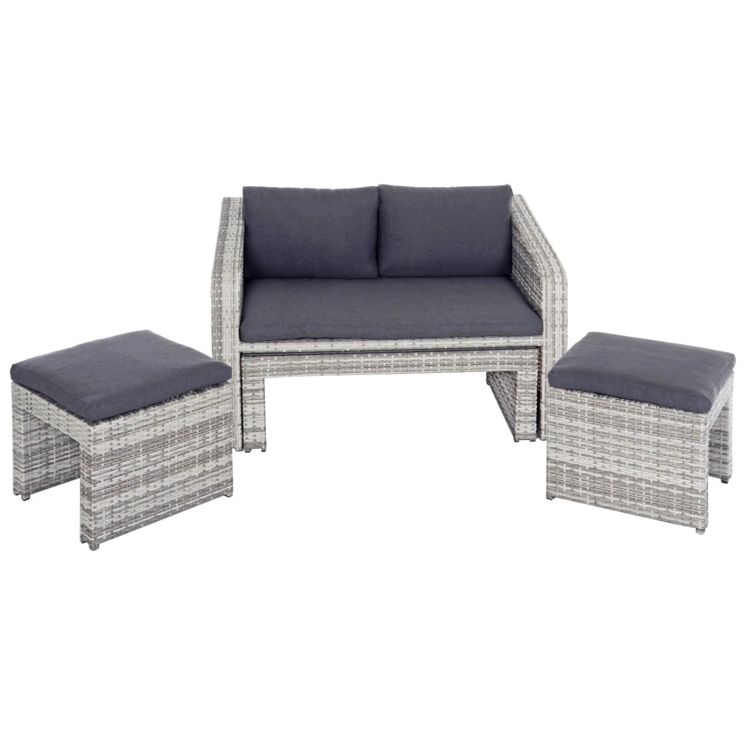Azuma Varenna Garden Sofa Set Grey Rattan Coffee Table Stools 5 Azuma Varenna Garden Sofa Set Grey Rattan Coffee Table Stools - Image 3