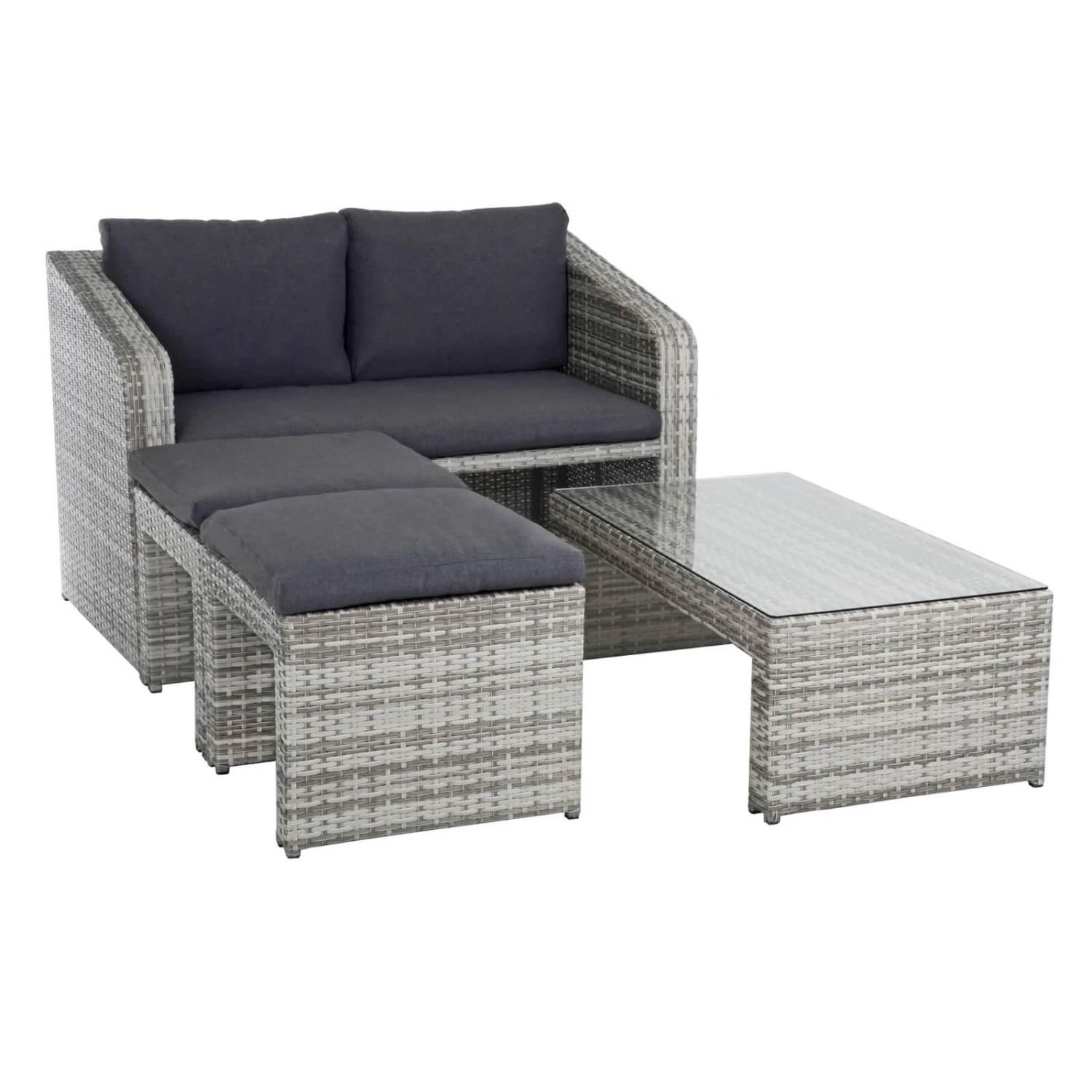 Azuma Varenna Garden Sofa Set Grey Rattan Coffee Table Stools 8 Azuma Varenna Garden Sofa Set Grey Rattan Coffee Table Stools - Image 6