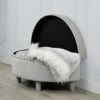 Half Moon Storage Ottoman Velvet Round Padded Seat -Halloween Costumes Store XS7090 LS 1600 2 opt