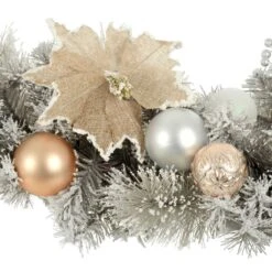 180cm Snowy Garland Grey With Gold/Silver Decorations -Halloween Costumes Store XS7172 2.opt