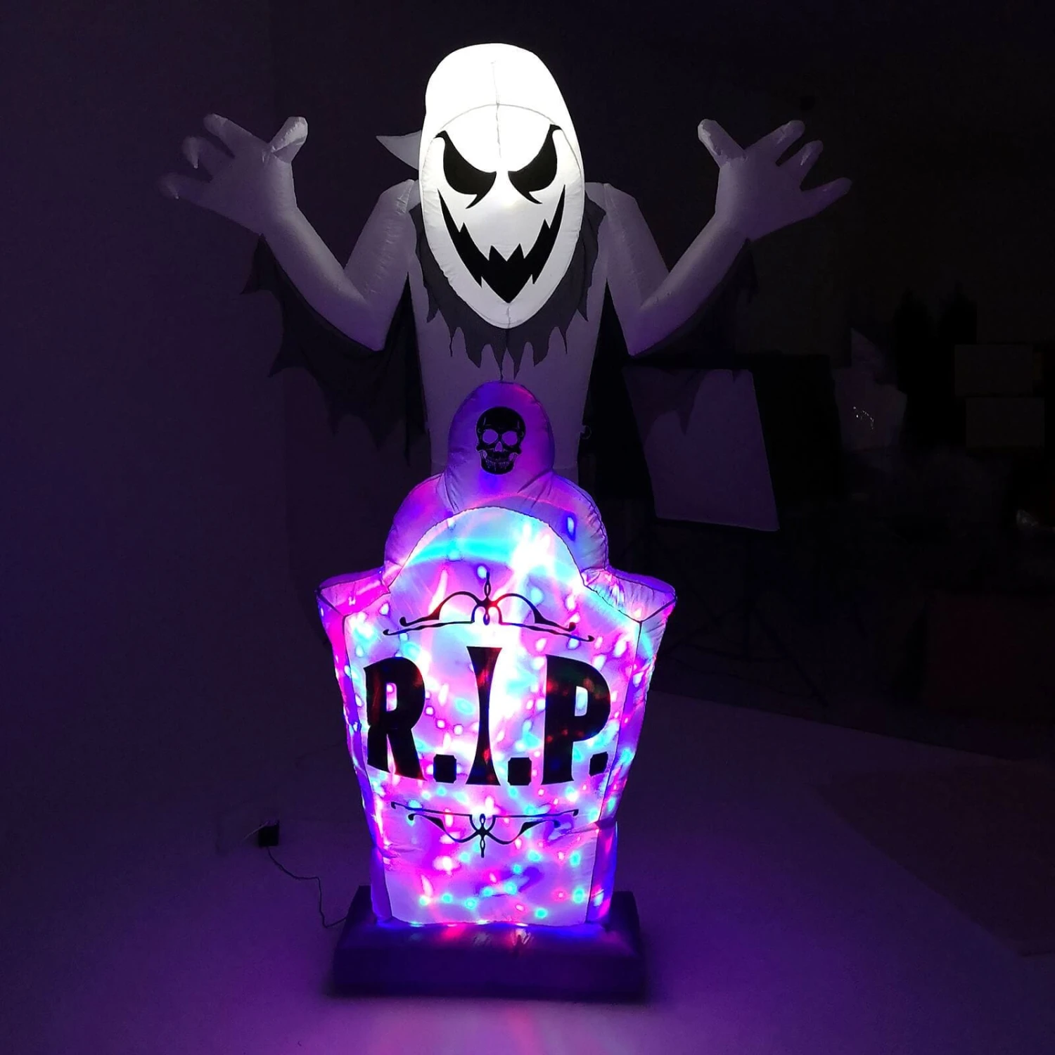 7ft Light Up Inflatable Ghost Halloween Party Decoration 4 7ft Light Up Inflatable Ghost Halloween Party Decoration - Image 2