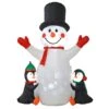 6ft Light Up Inflatable Snowman Penguins Snowflakes -Halloween Costumes Store XS7216 1 opt