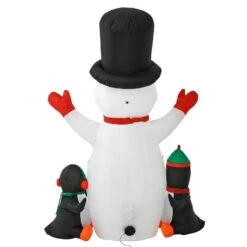 6ft Light Up Inflatable Snowman Penguins Snowflakes -Halloween Costumes Store XS7216 3 opt