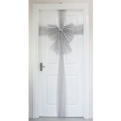 Christmas Door Bow Decoration Diamante Tie Red Silver 13 Christmas Door Bow Decoration Diamante Tie Red Silver -Halloween Costumes Store XS7225 1a opt