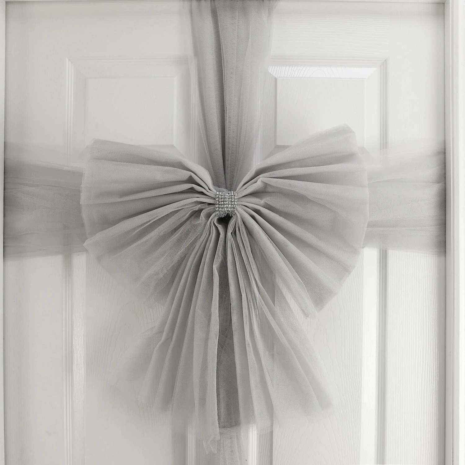 Christmas Door Bow Decoration Diamante Tie Red Silver 3 Christmas Door Bow Decoration Diamante Tie Red Silver