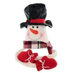 Novelty Christmas Tree Hugger Topper Bendy Arms Elf Santa Snowman -Halloween Costumes Store XS7239 1 opt