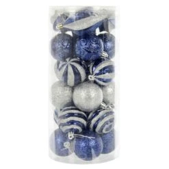 25pc Mixed Christmas Tree Baubles Set Decorations 6cm -Halloween Costumes Store XS7258 1 opt