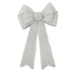 Light Up Christmas Door Bow Decoration Glitter 60cm -Halloween Costumes Store XS7276 1 opt