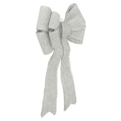 Light Up Christmas Door Bow Decoration Glitter 60cm -Halloween Costumes Store XS7276 2 opt