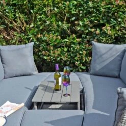 Casares Garden Sofa Suite Grey Rattan Day Bed Rising Table -Halloween Costumes Store XS7343 LS 2 opt