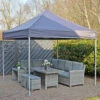 3M Gazebo Full Set Outdoor Grey Canopy Shelter Walls Storage