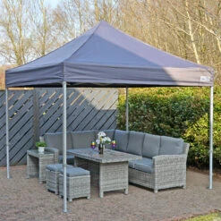 3M Gazebo Full Set Outdoor Grey Canopy Shelter Walls Storage