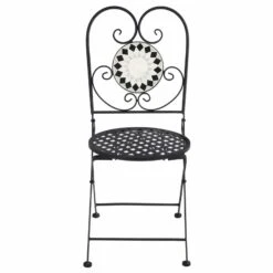 Azuma Garden Bistro Set Table Chairs Mosaic Tile Greek Design -Halloween Costumes Store XS7358 3 opt
