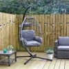 Rimini Swing Chair Garden Hanging Seat Basket Grey Rattan 2 Rimini Swing Chair Garden Hanging Seat Basket Grey Rattan -Halloween Costumes Store XS7359 LS 1 opt