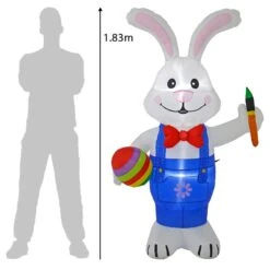 6ft Easter Bunny Egg Light Up Inflatable Party Decoration -Halloween Costumes Store XS7365 5 opt