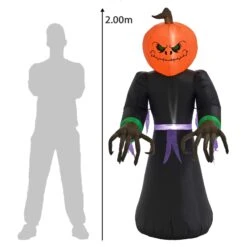 6.5ft LED Inflatable Pumpkin Head Monster Halloween Decoration -Halloween Costumes Store XS7372 5 opt